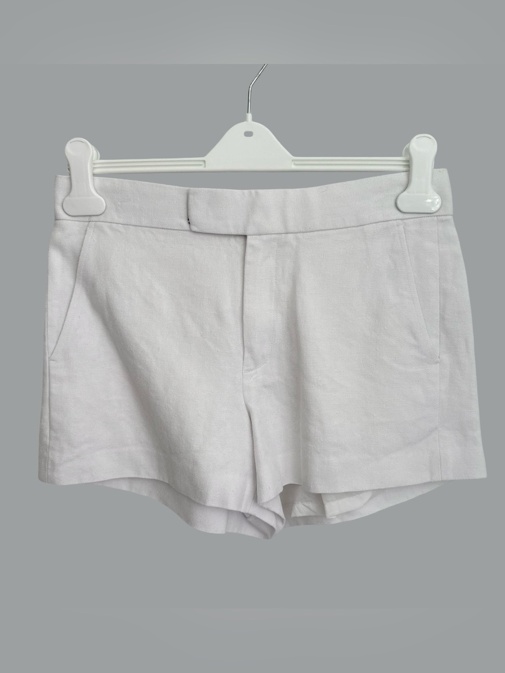 POLO Ralph Lauren White Mid Rise Linen White Shorts US4